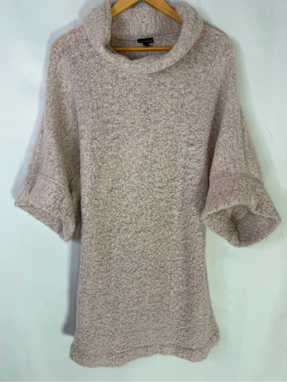 Coco + Carmen - Cozy Beige Bouclé Turtleneck Sweater Dress - Size OS